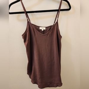 Wilfred silk camisole in burgundy size XS